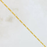 Cadena Figaro 2.3gr / 60cm / 1.1mm Oro Amarillo +1 18K *