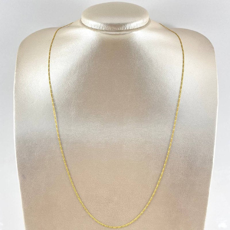 Cadena Figaro 2.3gr / 60cm / 1.1mm Oro Amarillo +1 18K *