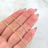 Cadena Escalera 1.4gr / 45cm / 1.4mm Oro Amarillo +3 18K *