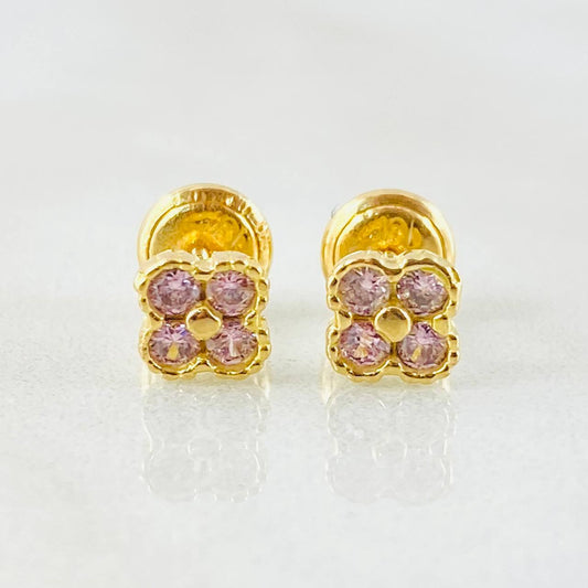Topos Flor Trebol 1.15gr / 5.1mm Oro Amarillo 18K *