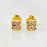Topos Flor Trebol 1.15gr / 5.1mm Oro Amarillo 18K *