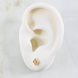 Topos Flor Trebol 1.15gr / 5.1mm Oro Amarillo 18K *