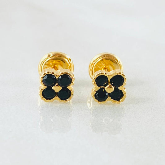 Topos Flor Trebol 0.95gr / 5.1mm Oro Amarillo 18K *