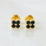 Topos Flor Trebol 0.95gr / 5.1mm Oro Amarillo 18K *