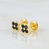 Topos Flor Trebol 0.95gr / 5.1mm Oro Amarillo 18K *