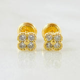 Topos Flor Trebol 1.2gr / 5.1mm Oro Amarillo 18K *