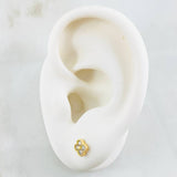 Topos Flor Trebol 1.2gr / 5.1mm Oro Amarillo 18K *