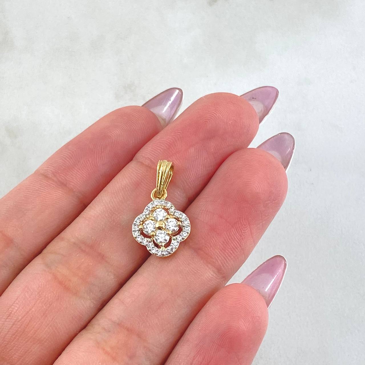 Dije Trebol Túpido 1.45gr / 1.8cm / Oro Amarillo 18K