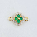 Herraje Trebol Túpido 1.2gr / 1.7cm / Oro Amarillo 18K
