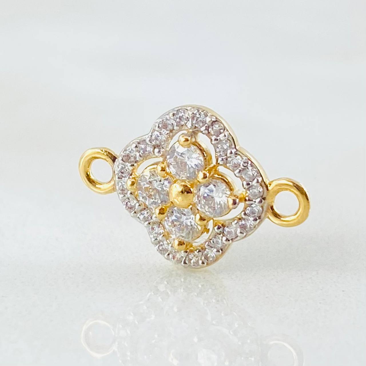 Herraje Trebol Túpido 1.2gr / 1.7cm / Oro Amarillo 18K