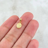 Dije San Miguel Arcangel 0.3gr / 1.5cm / Cargador Bordeado Oro Amarillo 18K *
