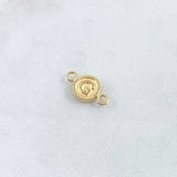 Herraje Letra G 0.4gr / 1.5cm / Circulo Bordeado Oro Amarillo 18K *