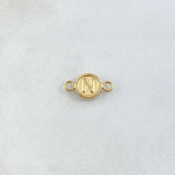 Herraje Letra N 0.45gr / 1.5cm / Circulo Bordeado Oro Amarillo 18K *