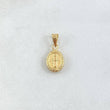 Dije Virge Milagrosa 0.4gr / 2cm / Ovalo Mate Oro Amarillo 18K