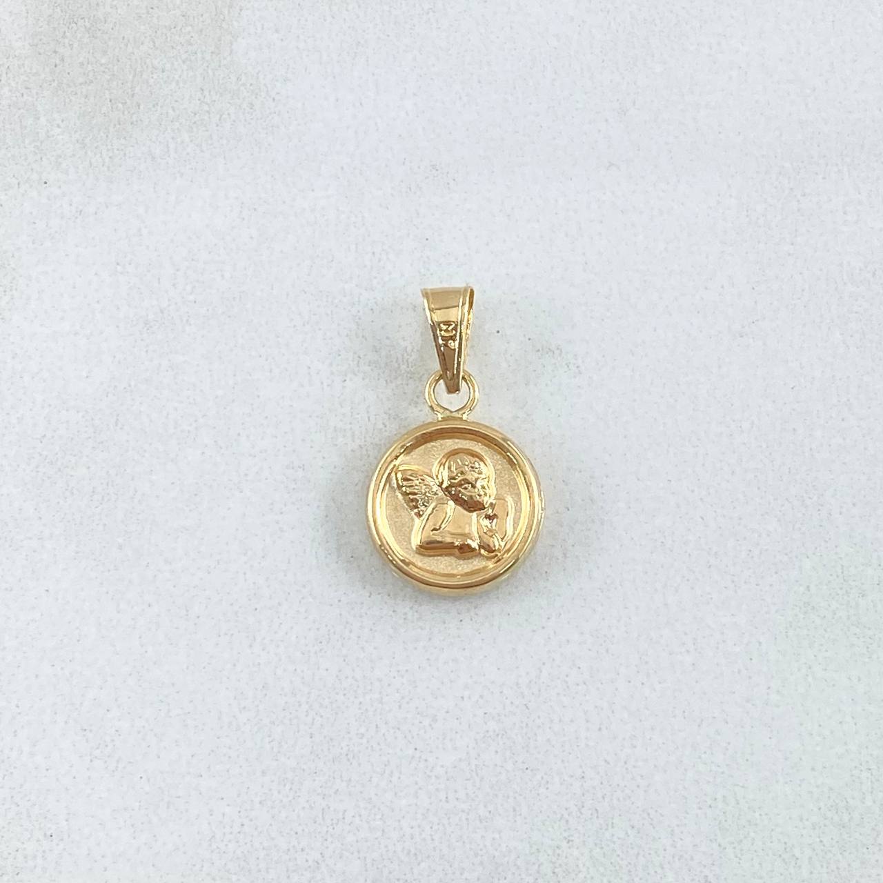 Dije Angel 0.55gr / 1.8cm / Cargador Liso Oro Amarillo 18K *