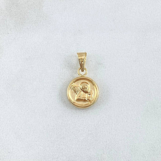 Dije Angel 0.55gr / 1.8cm / Cargador Liso Oro Amarillo 18K ©