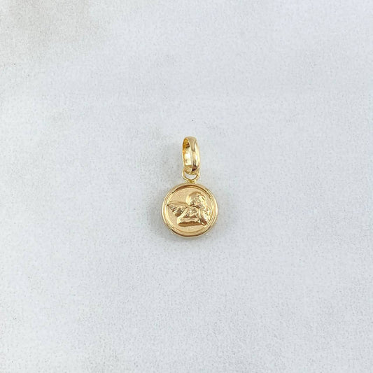 Dije Angel 0.4gr / 1.5cm / Cargador Liso Oro Amarillo 18K ©