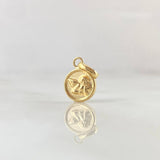 Dije Angel 0.4gr / 1.5cm / Cargador Liso Oro Amarillo 18K ©