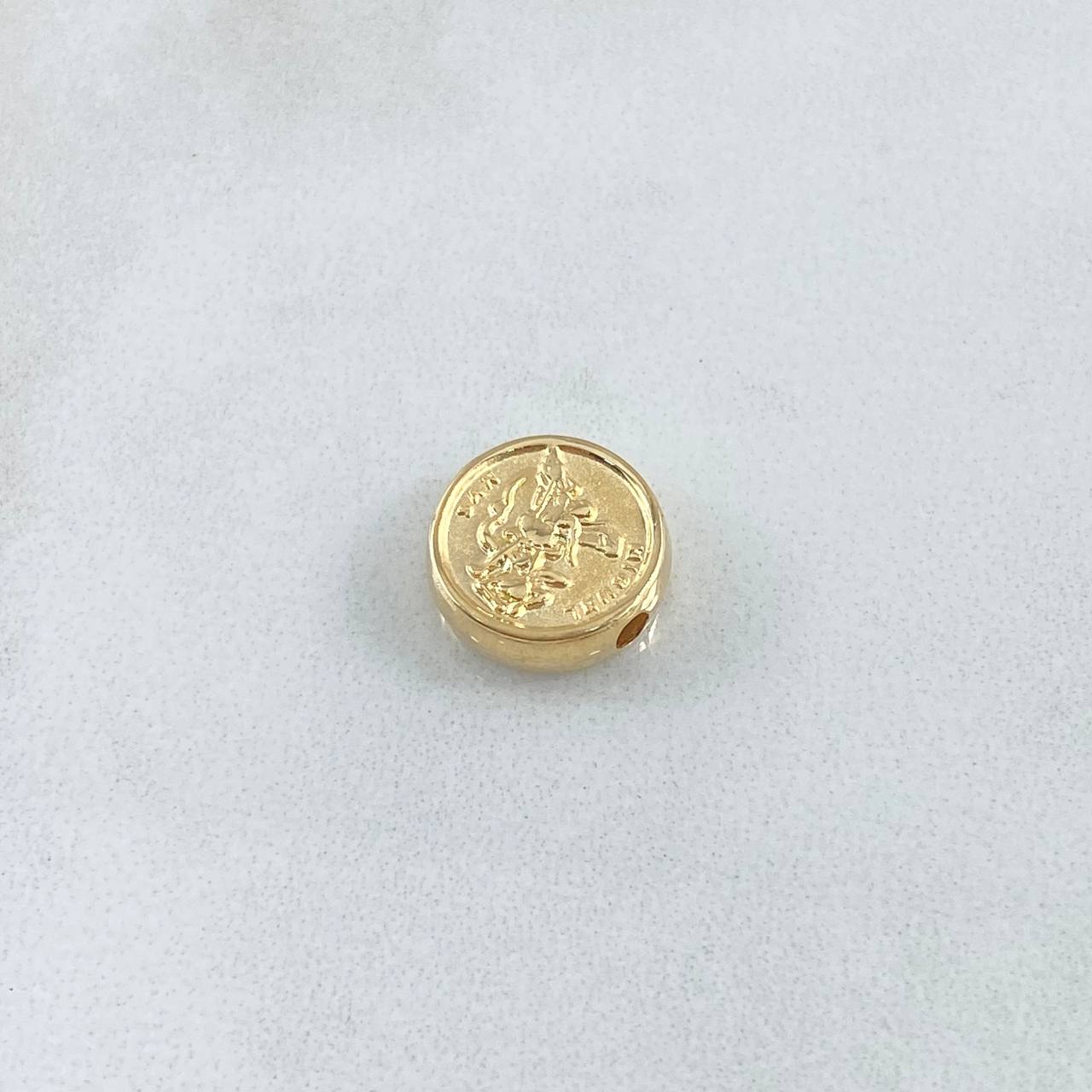 Herraje San Miguel Arcangel 0.6gr / 1cm / Tambor Oro Amarillo 18K