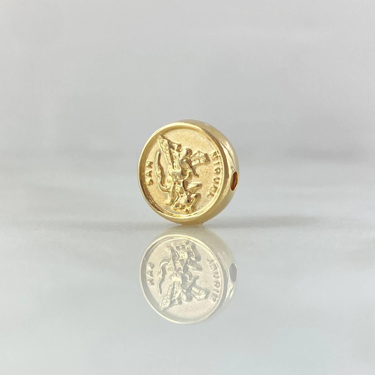 Herraje San Miguel Arcangel 0.6gr / 1cm / Tambor Oro Amarillo 18K