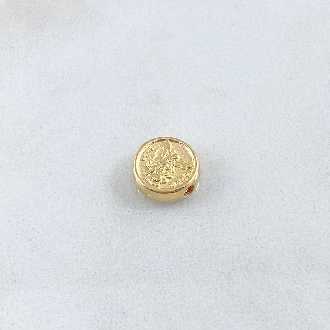Herraje San Miguel Arcangel 0.45gr / 1cm / Tambor Oro Amarillo 18K *