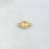 Herraje Letra D 0.45gr / 1.5cm / Circulo Bordeado Oro Amarillo 18K ©