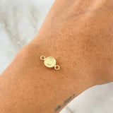 Herraje Letra D 0.45gr / 1.5cm / Circulo Bordeado Oro Amarillo 18K ©