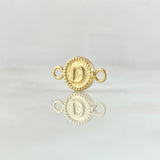 Herraje Letra D 0.45gr / 1.5cm / Circulo Bordeado Oro Amarillo 18K ©