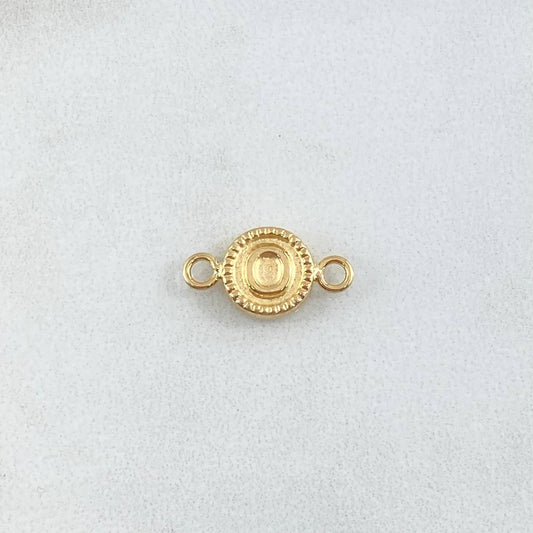 Herraje Letra O 0.45gr / 1.5cm / Circulo Bordeado Oro Amarillo 18K ©