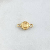 Herraje Letra O 0.45gr / 1.5cm / Circulo Bordeado Oro Amarillo 18K ©