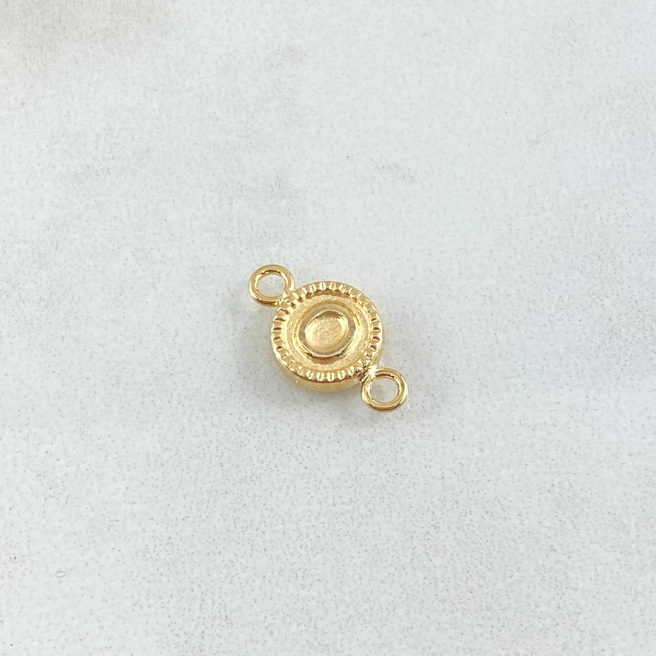 Herraje Letra O 0.45gr / 1.5cm / Circulo Bordeado Oro Amarillo 18K ©