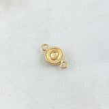 Herraje Letra O 0.45gr / 1.5cm / Circulo Bordeado Oro Amarillo 18K ©