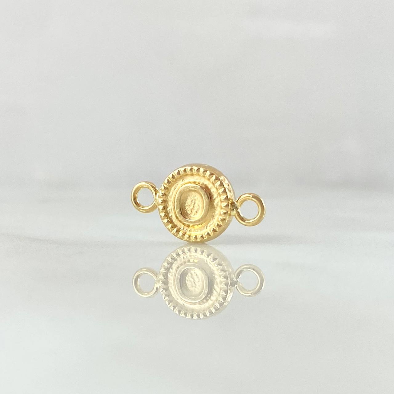Herraje Letra O 0.45gr / 1.5cm / Circulo Bordeado Oro Amarillo 18K ©