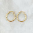 Candongas Kari 1.05gr / 2.2cm / Entorchadas Oro Amarillo 18K