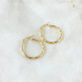 Candongas Kari 1.05gr / 2.2cm / Entorchadas Oro Amarillo 18K