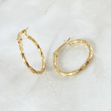 Candongas Kari 1.05gr / 2.2cm / Entorchadas Oro Amarillo 18K