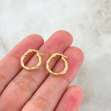 Candongas Lizy 0.95gr / 1.5cm / Entorchadas Oro Amarillo 18K
