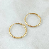 Candongas Mini Aro 0.6gr / 1.5cm / Oro 18K