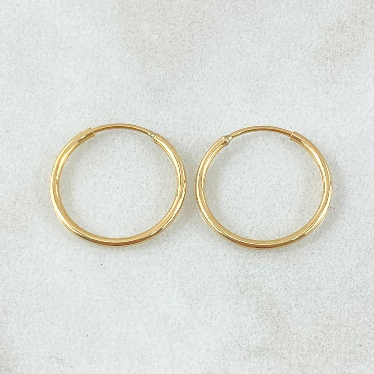 Candongas Mini Aro 0.6gr / 1.5cm / Oro 18K