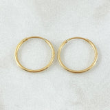 Candongas Aro Lisa 0.55gr / 1.3cm / Oro Amarillo 18K
