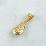 Dije Bolsa Dinero 0.75gr / 2.3cm / Oro 18K *