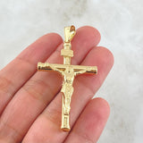Dije Cruz Cristo 2.95gr / 5.7cm / Oro Amarillo 18K *