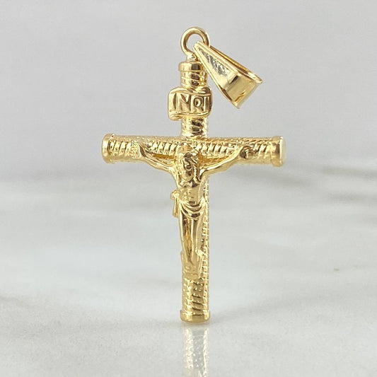 Dije Cruz Cristo 1.25gr / 3.5cm / Oro Amarillo 18K