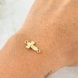 Herraje Cruz Cristo 0.4gr / 1.7cm / Oro 18K *