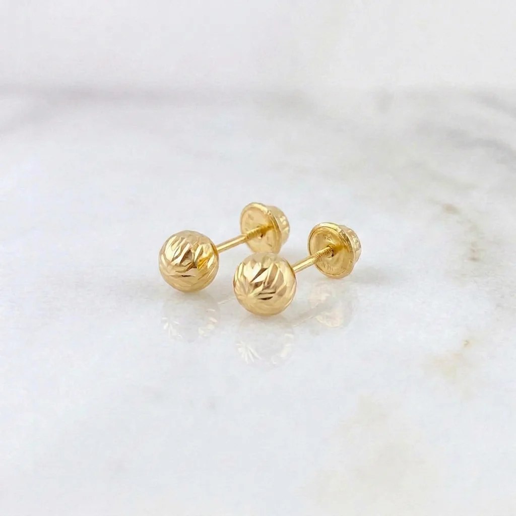 Topos Bola Diamantada 0.6g / 5mm Oro Amarillo 18K