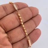 Pulso Militar Eslabon Rectangular 6.75gr / 21.5cm / Oro 18K &