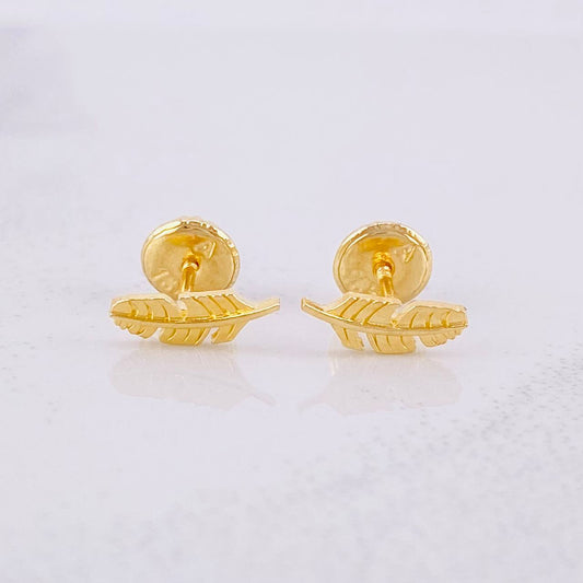 Topos Pluma 0.7g / 8.9mm Oro Amarillo 18K