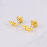 Topos Pluma 0.7g / 8.9mm Oro Amarillo 18K