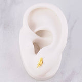 Topos Pluma 0.7g / 8.8mm Oro Amarillo 18K