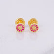 Topos Circulo Tupido 0.65g / 4.9mm Oro Amarillo 18K